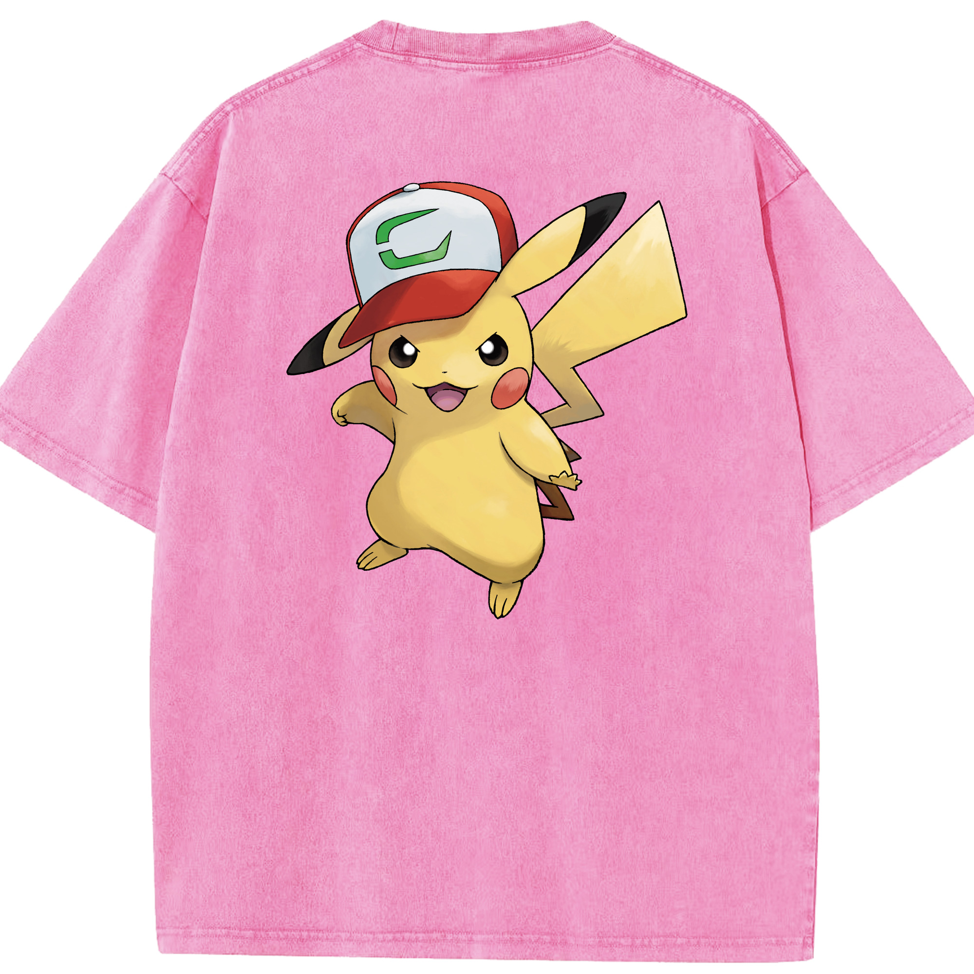 （画像用） ポケットモンスター Pokémon 綿100% ヴィンテージ風 半袖Tシャツ（背面プリント）